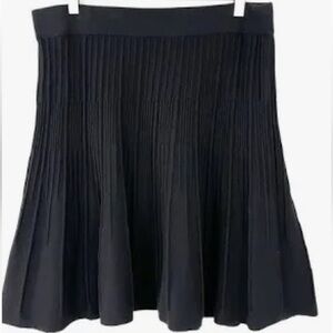 CAbi Black Knit Small A-line Flared Sweater Skirt